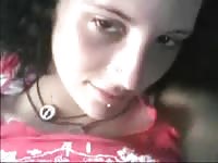 Amateur couple having hot sex in a car