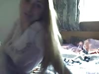 Dutch girl strips and fingers herself on the webcam