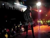 Kinky nun stripping and poledancing on stage