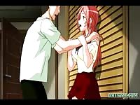 Big titted hentai chick raped