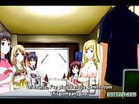 Busty hentai girls sharing a dick