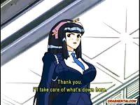Busty hentai policewoman fucked by a bandit
