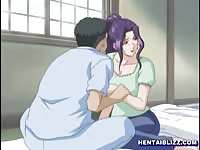 Hentai chick abused by her ugly brother